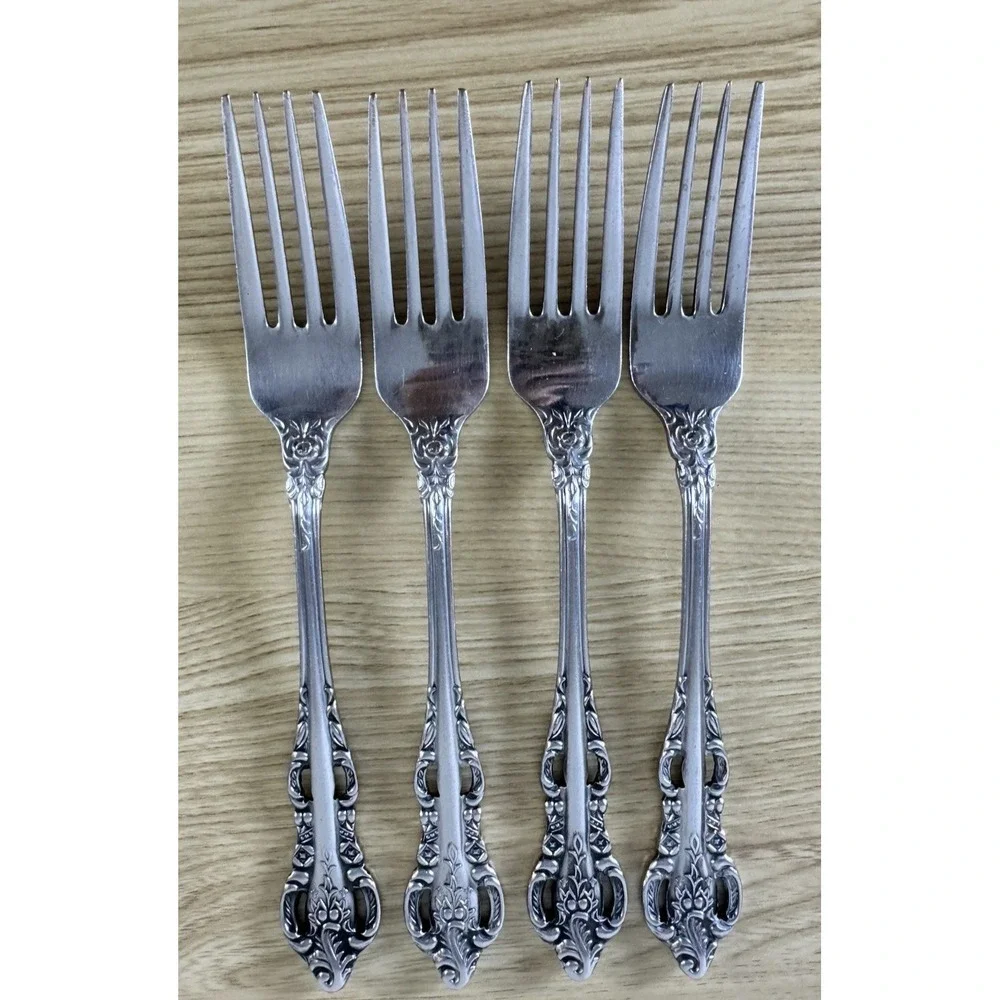 Vintage Stanley Roberts Lady JoAnn Dinner Forks Set of 4 Stainless Japan